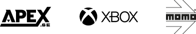 Apex.se, Xbox and MOMO logos